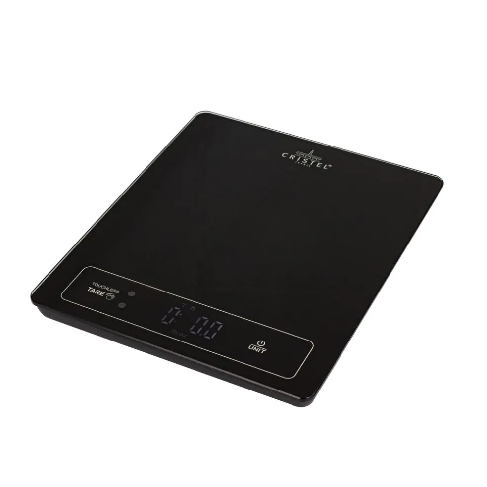 Cristel Préparation*Balance de cuisine 15 kg Noire avec fonction Tare et Touchless
