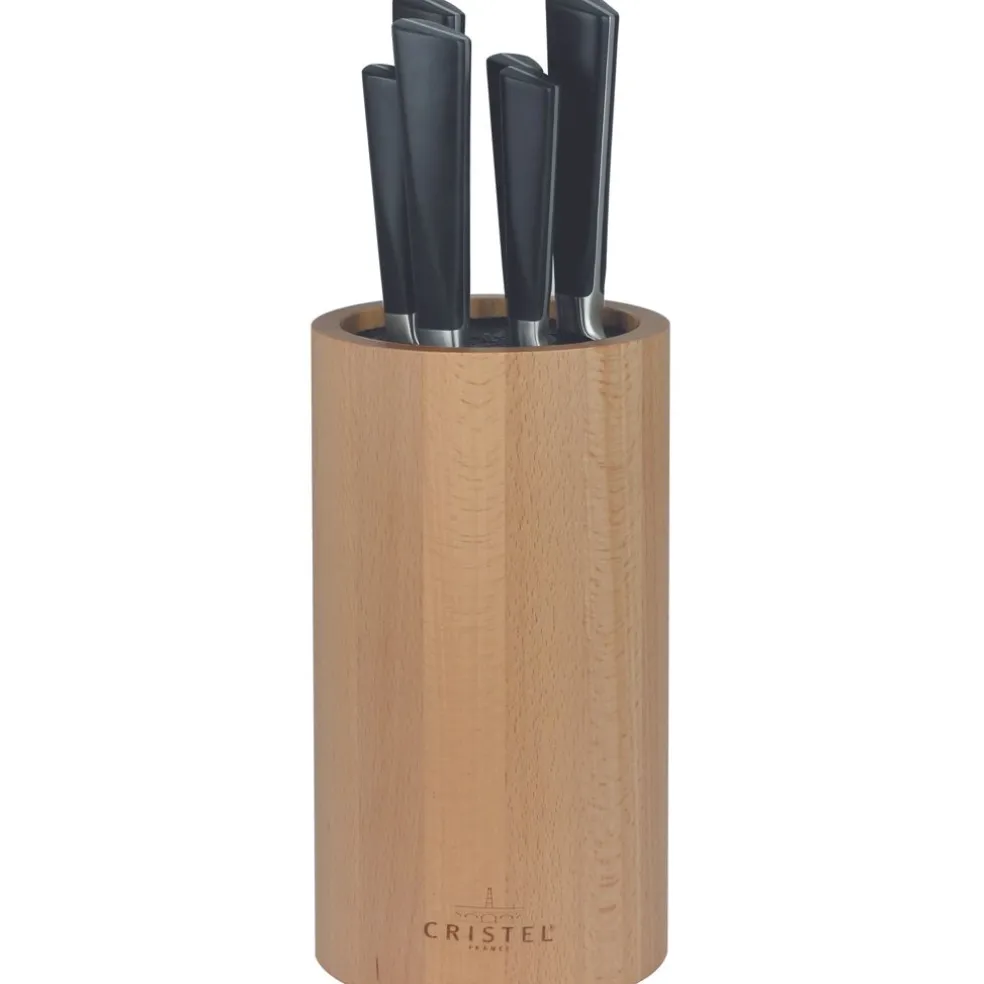 Cristel Coutellerie*Bloc couteaux vide en hêtre