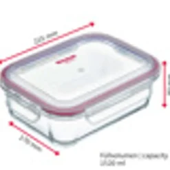 Westmark Conservation*Boîte de conservation hermétique en verre rectangulaire 1520 ml