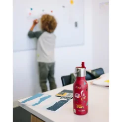 Qwetch Conservation*Bouteille isotherme enfant Yosemite Grenat​ bouchon pipette 350 ml