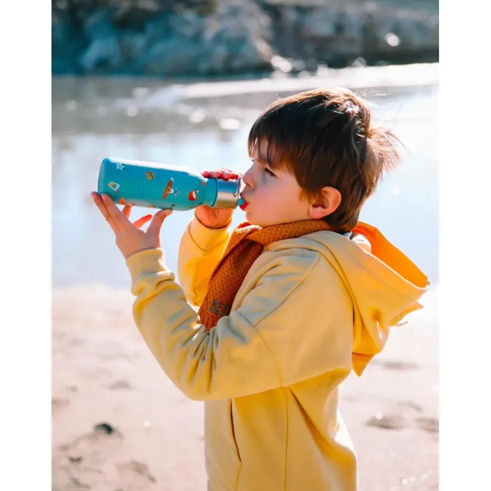 Qwetch Conservation*Bouteille isotherme enfant Honolulu bouchon pipette 350 ml