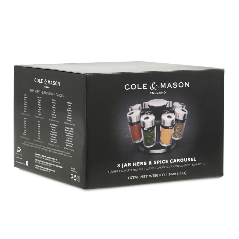 Cole & Mason Préparation*Carrousel à épices 8 flacons