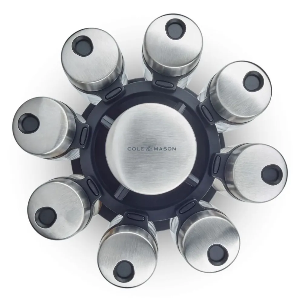 Cole & Mason Préparation*Carrousel à épices 8 flacons