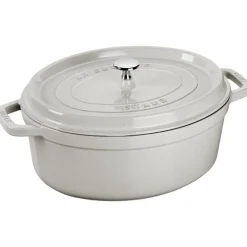 Staub Cuisson*Cocotte en fonte ovale 31cm truffe blanche