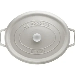 Staub Cuisson*Cocotte en fonte ovale 31cm truffe blanche