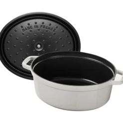 Staub Cuisson*Cocotte en fonte ovale 31cm truffe blanche