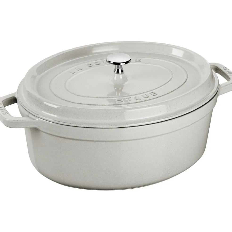 Staub Cuisson*Cocotte en fonte ovale Truffe blanche 37 cm