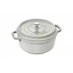 Staub Cuisson*Cocotte en fonte ronde 24cm truffe blanche