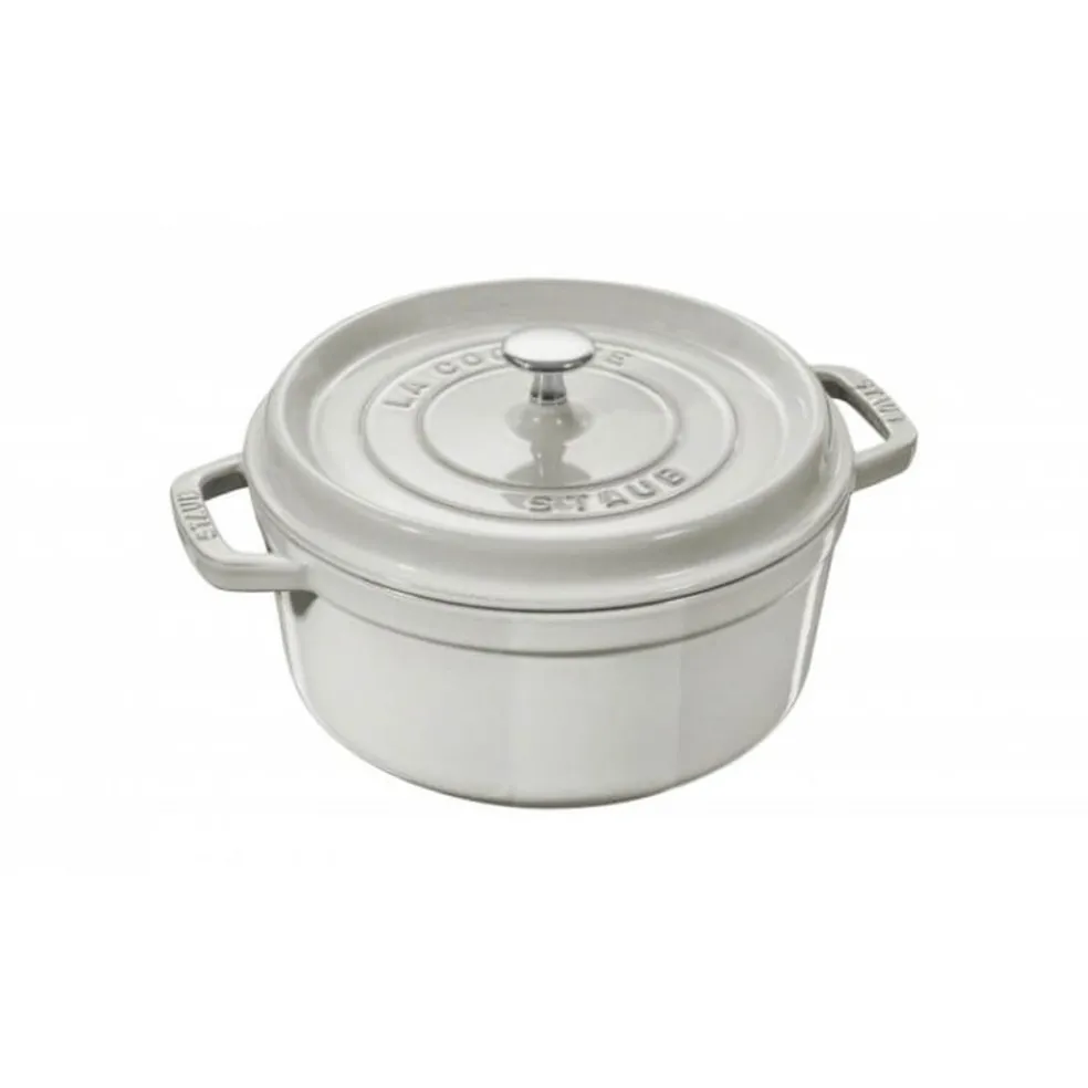 Staub Cuisson*Cocotte en fonte ronde 24cm truffe blanche
