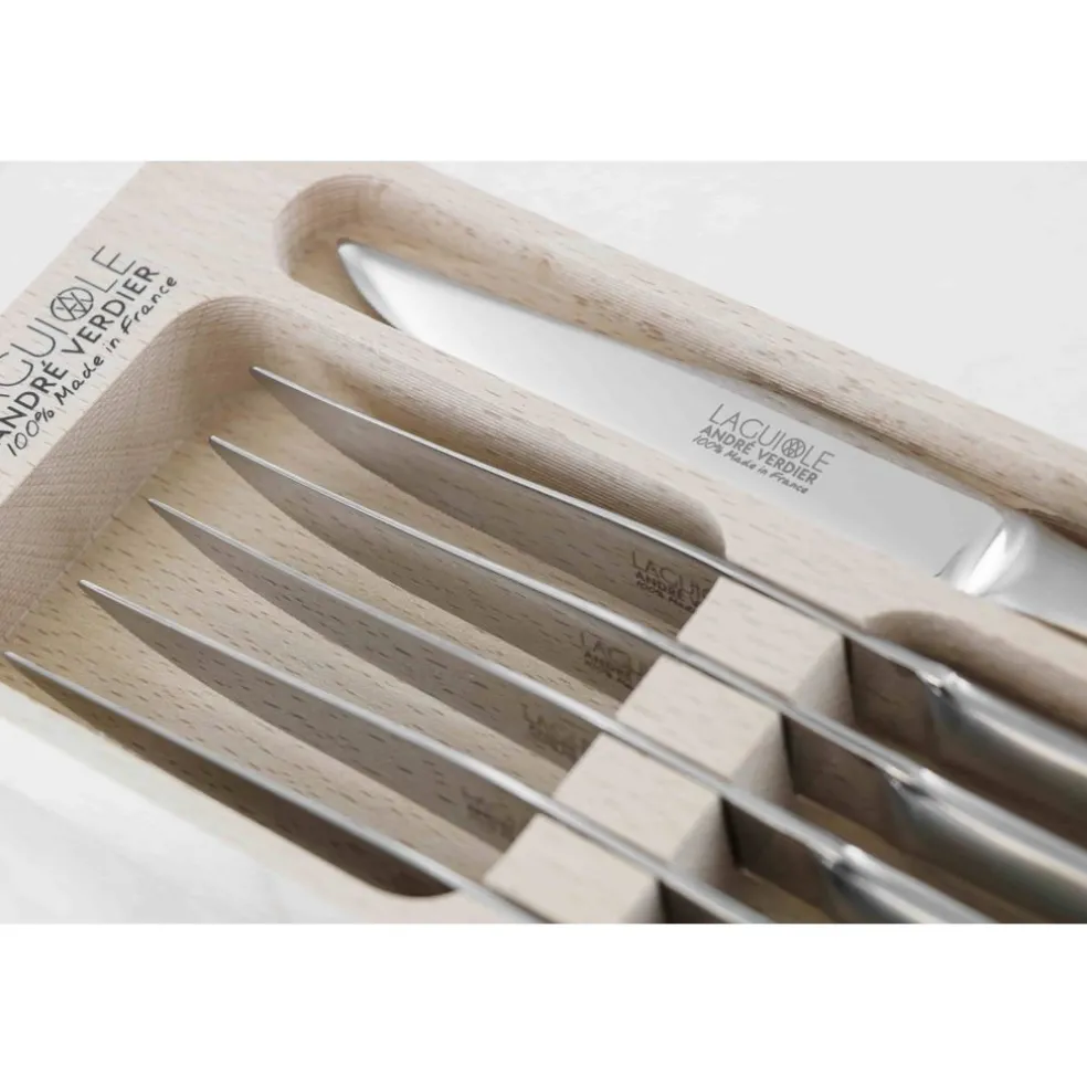 Andru00e9 verdier Coutellerie*Coffret 6 couteaux à steak Lame dentée Laguiole inox