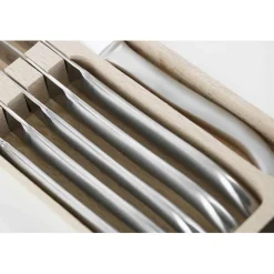 Andru00e9 verdier Coutellerie*Coffret 6 couteaux à steak lame lisse Laguiole inox