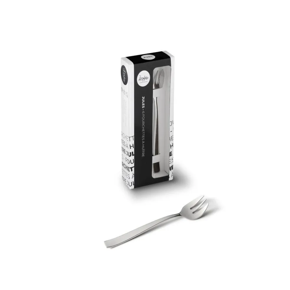 A table les bons moments Couverts*Coffret de 6 fourchettes à huîtres JULES