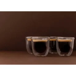 La Cafetiere Petit Déjeuner*Coffret de 4 verres expresso Double Paroi Jack 11 cl