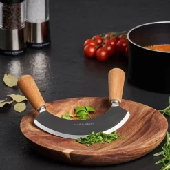 Cole & Mason Coutellerie*Cofftet Ashden Hachoir berceuse + planche acacia