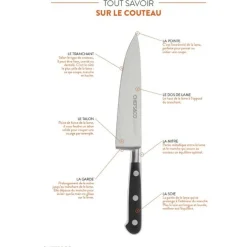Chefs & Co Coutellerie*Couteau Santoku alvéolé 18 cm