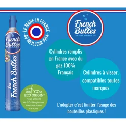 French Bulles Accessoires De La Table*Cylindre neuf de CO2 425g pour machine à eau gazeuse