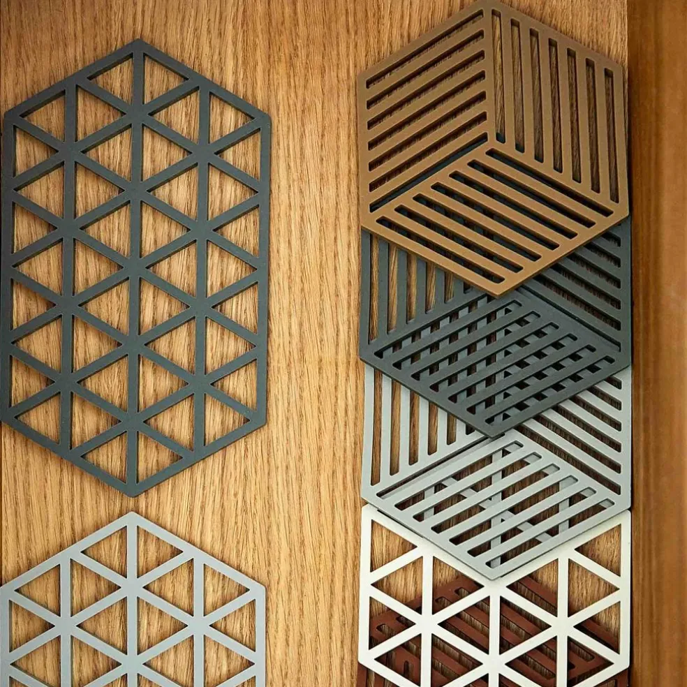 Zone Denmark Accessoires De La Table*Dessous de plat hexagon en silicone olive taupe
