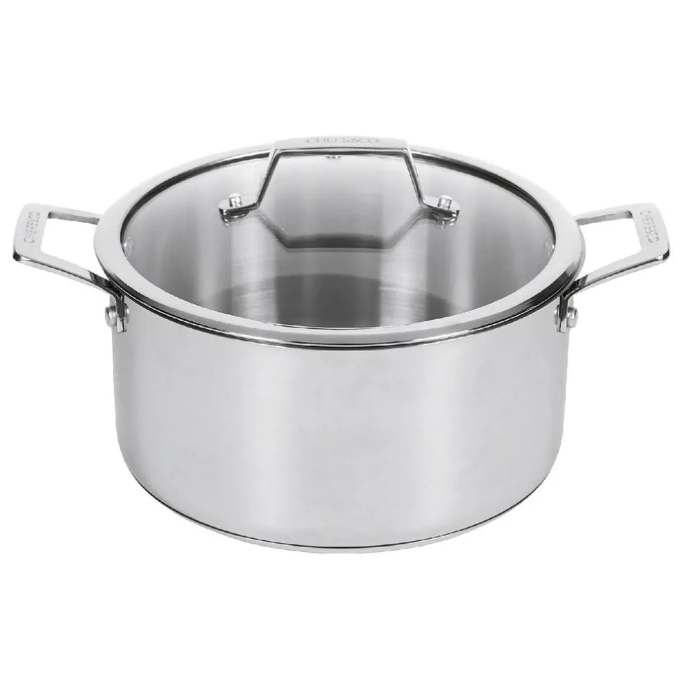 Chefs & Co Cuisson*Faitout + couvercle en verre 24cm