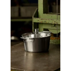 Cristel Cuisson*Faitout et couvercle verre 20cm 1826