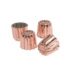 Patisse Pâtisserie*Lot de 4 moules à cannelés en cuivre 45 mm