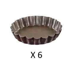 Gobel Pâtisserie*Lot de 6 Moules à tartelette 10cm