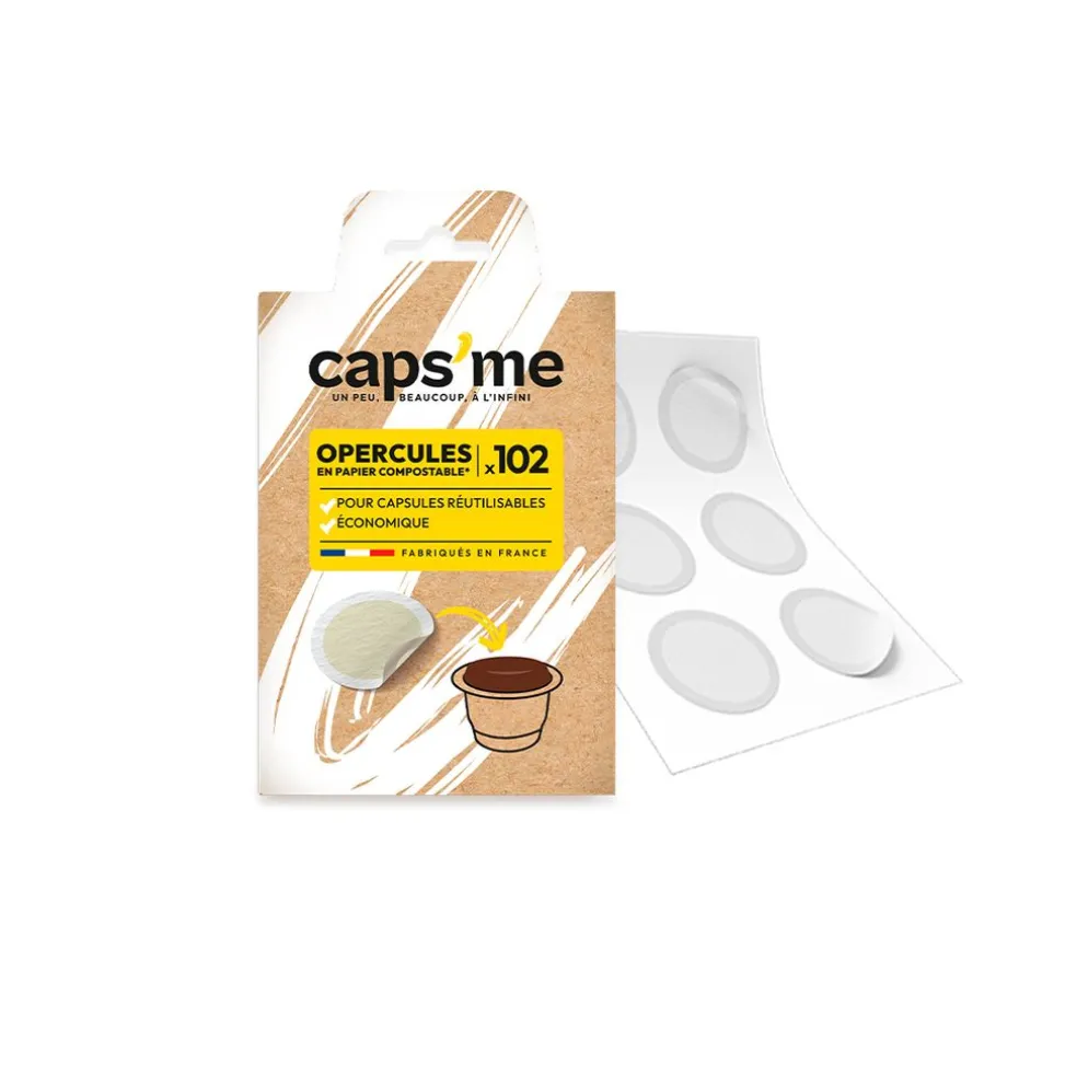 Caps me Petit Déjeuner*Lot de 102 opercules en papier compostable