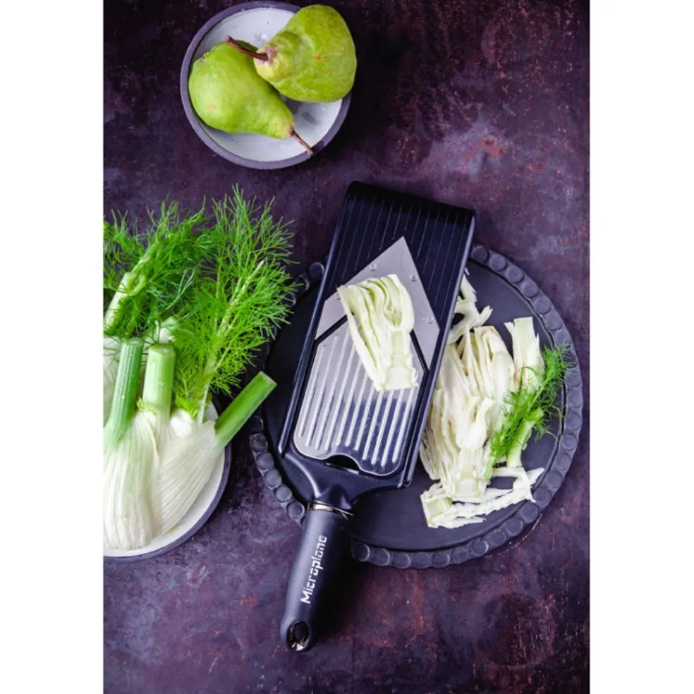Microplaneu00ae Préparation*Mandoline lame v avec lame à julienne