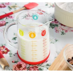 Pebbly Pâtisserie*Pichet doseur en verre et silicone 1L