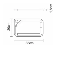 Tramontina Coutellerie*Planche à découper en teck 33x20x1,8cm