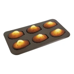 Gobel Pâtisserie*Plaque 6 madeleines en tôle anti-adhérente