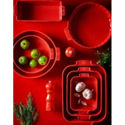 Peugeot Cuisson*Plat à four rectangulaire rouge 32 cm