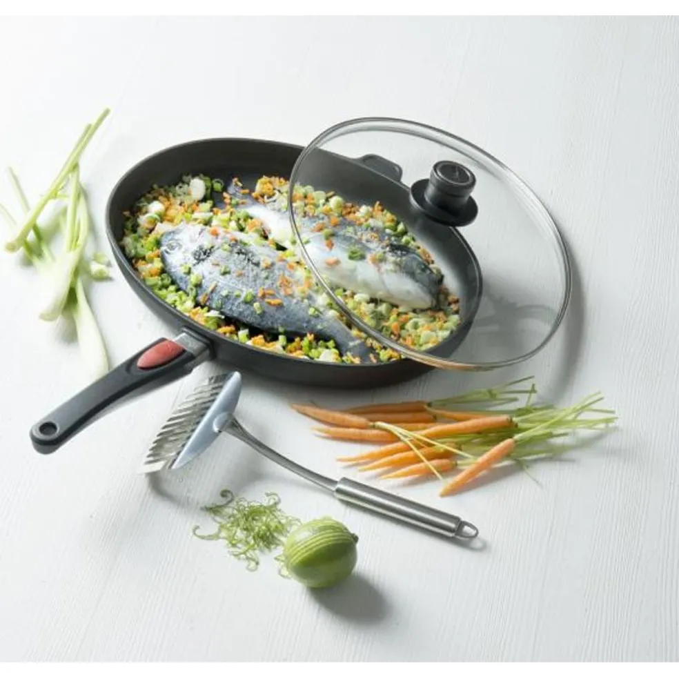 Woll Cuisson*Poêle à poisson Titanium Nowo + Couvercle Offert