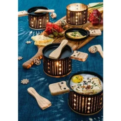 Cookut Cuisson*Raclette à la Bougie LUMI 4 Sets Individuels