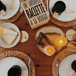 Cookut Cuisson*Raclette à la Bougie LUMI 4 Sets Individuels