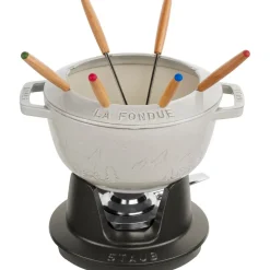 Staub Cuisson*Service à fondue en fonte, Truffe Blanche 20 cm