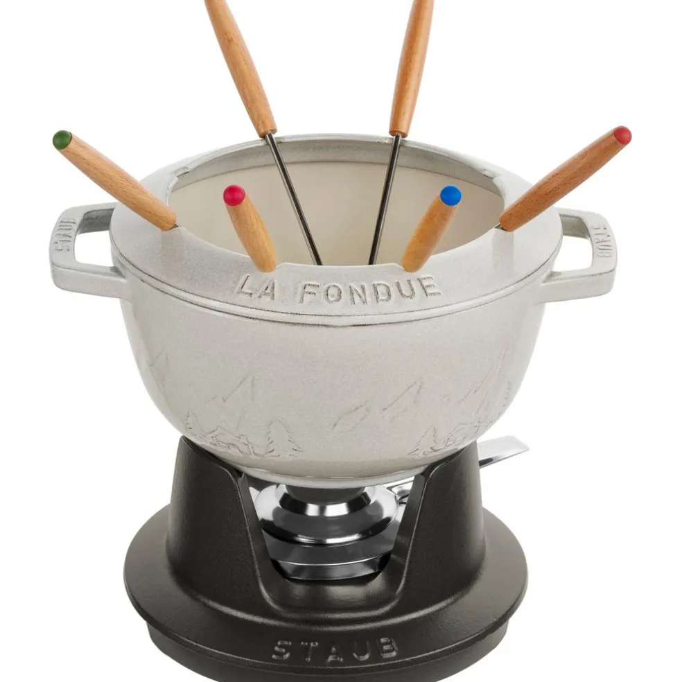 Staub Cuisson*Service à fondue en fonte, Truffe Blanche 20 cm