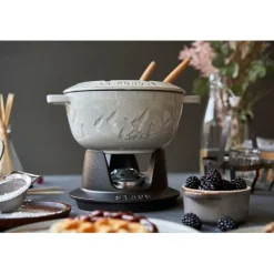 Staub Cuisson*Service à fondue en fonte, Truffe Blanche 20 cm