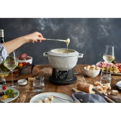 Staub Cuisson*Service à fondue en fonte, Truffe Blanche 20 cm