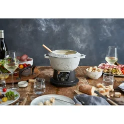 Staub Cuisson*Service à fondue en fonte, Truffe Blanche 20 cm