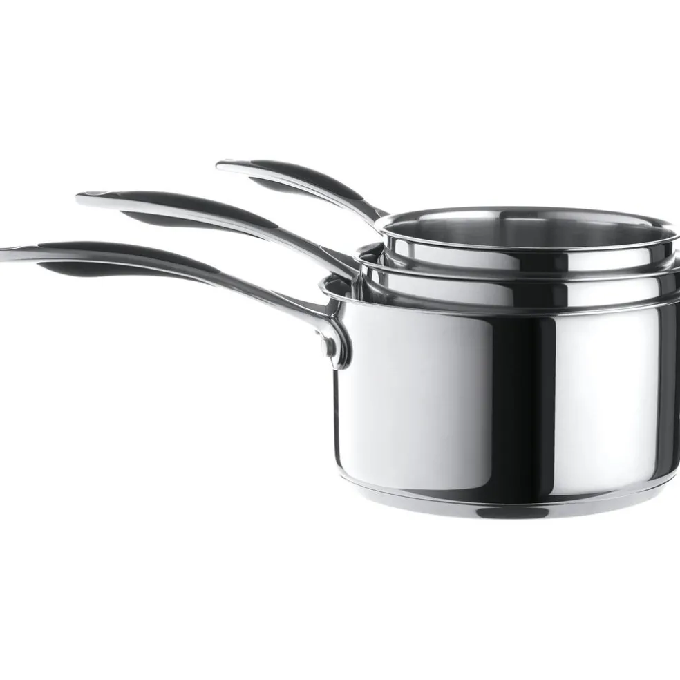 Chefs & Co Cuisson*Série de 3 casseroles acier inoxydable
