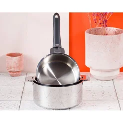 Cristel Cuisson*Série de 3 casseroles amovibles Mutine + Poignée Mutine Evolution 2.0 noire