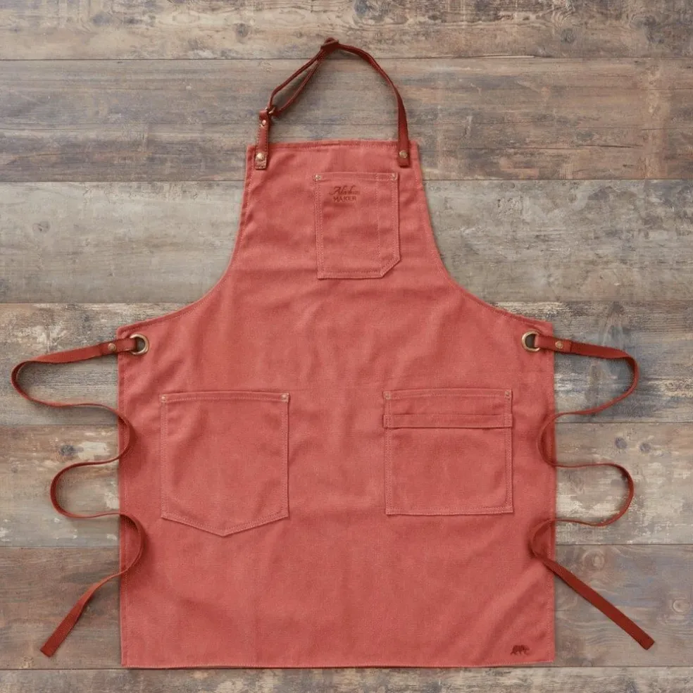 Alaskan maker Textile De Cuisine*Tablier N°325 terre de sienne