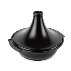 Peugeot Cuisson*Tajine base en Aluminium recyclé et couvercle en céramique Noir Satin 30 cm