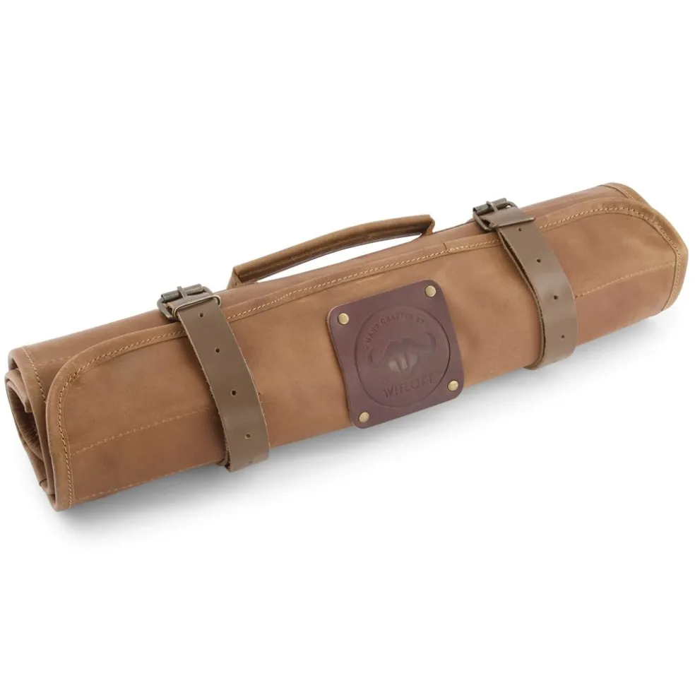 Witloft Coutellerie*Trousse à couteaux 9 places Cognac