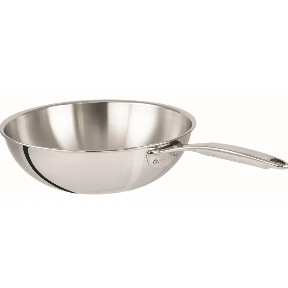 Cristel Cuisson*Wok inox 24 cm - Castel'Pro