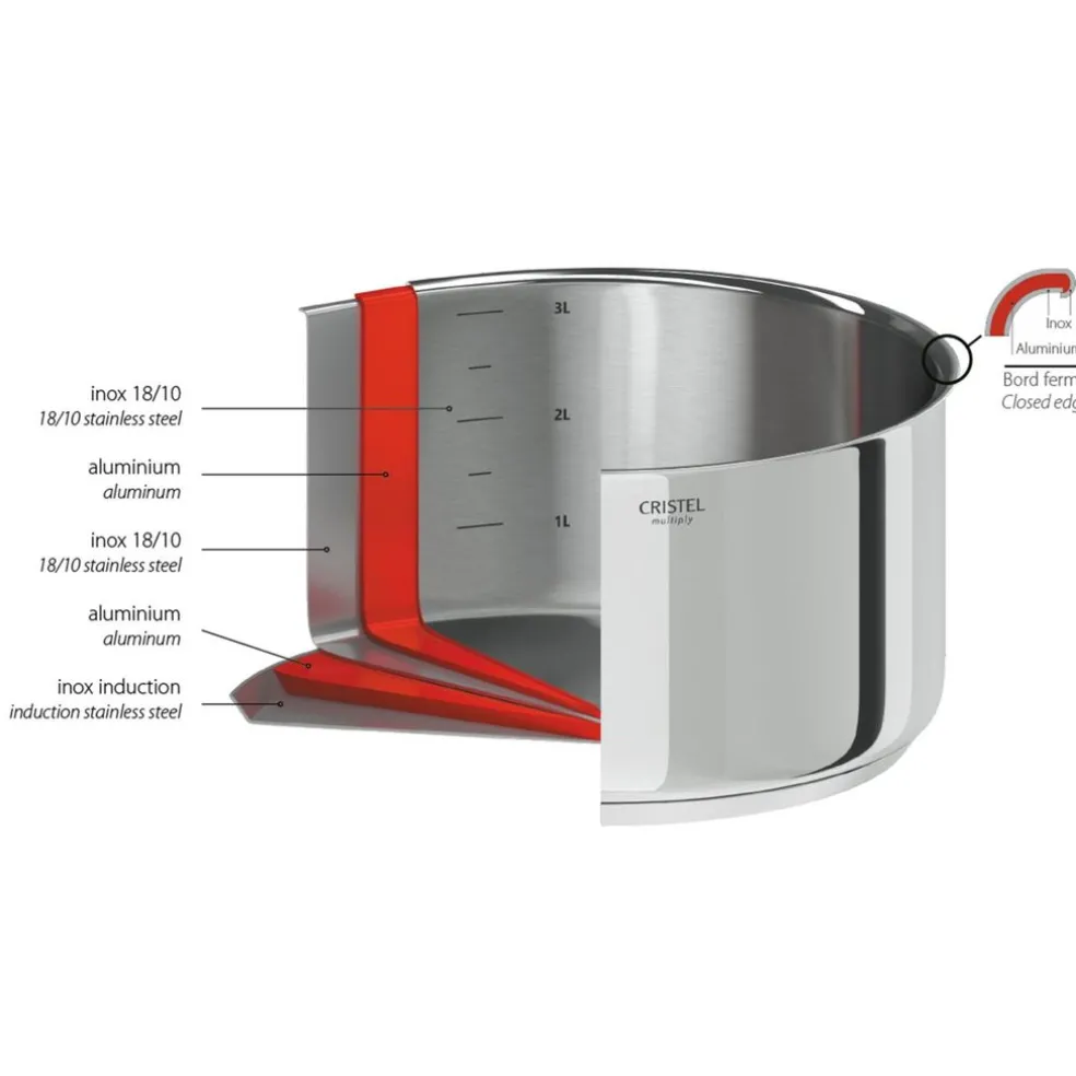 Cristel Cuisson*Wok inox Casteline amovible 28 cm